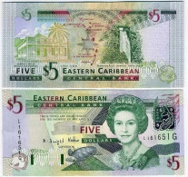 Billets Banque Caraibes Etats De L'est Pk N° 42 - 5 Dollars - Caraibi Orientale