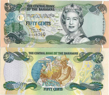 Billet De Banque Bahamas Pk N° 68 - 0,5 Dollar - Bahamas