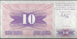 BOSNIE-HERZEGOVINE - 10 Dinara 1992 - UNC - Bosnie-Herzegovine