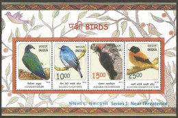 India Near Threatened Birds 2016 Miniature Sheet Mint Good Condition BACK SIDE ALSO (pms139) - Unused Stamps