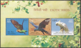 India Exotic Birds 2016 Miniature Sheet Mint Good Condition BACK SIDE ALSO (pms141A) - Unused Stamps