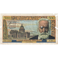 France, 500 Francs, Victor Hugo, 1954-09-02, F.41, TB - 500 F 1954-1958 ''Victor Hugo''