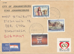 South Africa RSA Cover Sent Air Mail To Germany DDR 17-3-1989 With Topic Stamps - Storia Postale