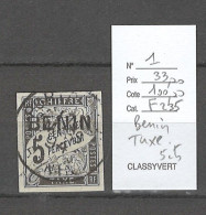 Benin - Taxe - Yvert 1 - Oblitéré - Used Stamps