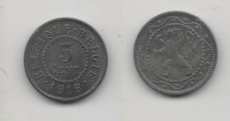 + BELGIQUE  + 5 CENTIMES 1916 + - 5 Cent