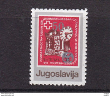 YUGOSLAVIA CHARITY MNH STAMPS RED CROSS SOLIDARITY OVERPRINT 50/30 Din.1988 MNH (**) Trainrelated (clock Station) - Beneficenza