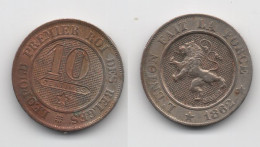 + BELGIQUE  +10 CENTIMES 1862+ - 10 Centimes