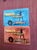 Silverline 2 Prepaidcards Belgium200bEF+500BEf Used Rare - Carte GSM, Ricarica & Prepagata