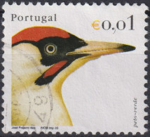 2003 Portugal ° Mi:PT 2642, Sn:PT 2530, Yt:PT 2621, European Green Woodpecker (Picus Viridis) - Used Stamps