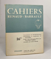 Cahiers Renaud-barrault - Avril 1956 - Sept. 1961 - Auteurs Français