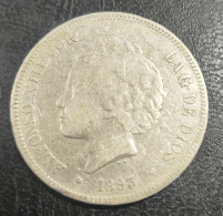 ESPAÑA. AÑO 1893. 5 PTAS ALFONSO XIII PG V. PESO 24,6 GR - Monete Provinciali