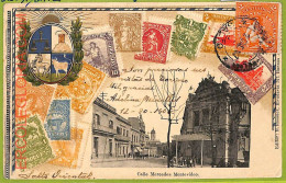 Af2822 - URUGUAY - VINTAGE POSTCARD - STAMPS ON POSTCARD - ZIEHER - Montevideo - Uruguay