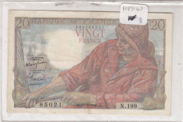 BILLET DE BANQUE )  VINGT FRANCS  PECHEUR  10.3.1940 - Autres - Europe