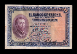 España Spain 25 Pesetas San Francisco Xavier 1926 Pick 71a Serie A Mbc Vf - 1-2-5-25 Peseten