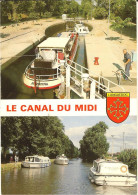 Le Canal Du Midi-languedoc- Ecluse-peniche-cpm - Languedoc-Roussillon