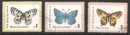 Bulgarie Bulgaria 1962 N° 1155 / 7 Inc O Papillons, Animaux, Papillon, Parnassius Apollo, Thais Cerisyi Lycaena Meleager - Used Stamps