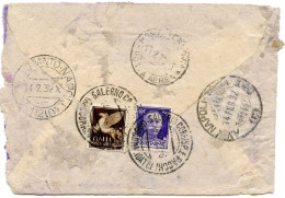 ITALIE - NIERINCK 320215 ACCIDENT DE LA VALETTE - LETTRE + ENVELOPPE DE REEXPEDITION - Storia Postale (Posta Aerea)