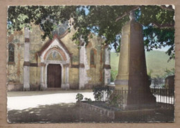 CPSM 83 - COLLOBRIERES - Collobrières - Place De L'église - TB PLAN CENTRE VILLAGE Monument Aux Morts GUERRE 14 18 - Collobrieres