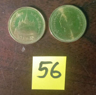 Thailand Coin Circulation 2 Baht Year 2013 Bronze Y445 - Thaïlande