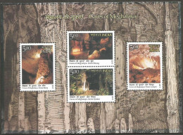 India Caves Of Meghalaya 2017 Miniature Sheet Mint Good Condition BACK SIDE ALSO (pms156) - Unused Stamps