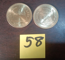 Thailand Coin Circulation 2 Baht Year 2015 Bronze Y445 - Thaïlande