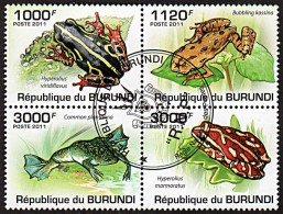 Timbres Thématiques Burundi Grenouilles Oblitérés - Collezioni