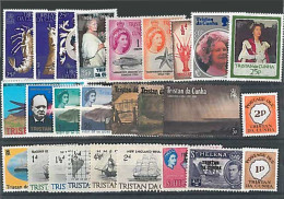 Collection De Timbres Tristan Da Cunha Oblitérés 25 Timbres Différents - Tristan Da Cunha