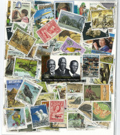 Collection De Timbres Bechuanaland Botswana Oblitérés 100 Timbres Différents - Botswana (1966-...)