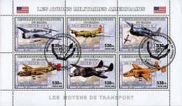 Timbres Thèmatiques Congo No 624  Oblitérés Guerre,Avions - Verzamelingen