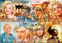 Timbres Thèmatiques Burundi No 1668/71 Oblitérés Célébrités,Marilyn Monroe - Verzamelingen