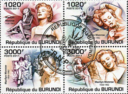 Timbres Thèmatiques Burundi No 1293/1296 Oblitérés Célébrités,Marilyn Monroe - Collections