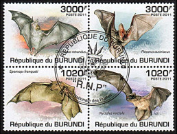 Timbres Thématiques Burundi No 1197/00 Oblitérés Animaux,Chauve Souris - Collezioni