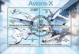 Timbres Thèmatiques Burundi No 1898/1901 Oblitérés Avions - Verzamelingen