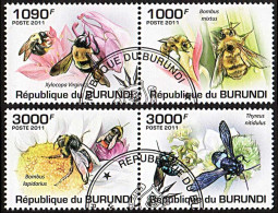 Timbres Thématiques Burundi No 1181/84 Oblitérés Animaux,Insectes,Abeilles - Verzamelingen