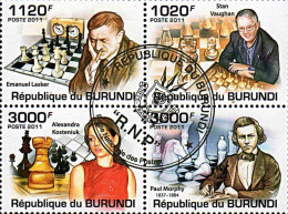 Timbres Thèmatiques Burundi No 1269/1272 Oblitérés Sports,Echecs - Colecciones