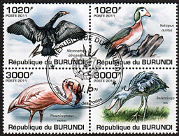 Timbres Thématiques Burundi No 1221/24 Oblitérés Animaux,Oiseaux - Sammlungen