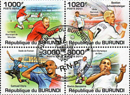 Timbres Thèmatiques Burundi No 1285/1288 Oblitérés Football,Sports - Verzamelingen