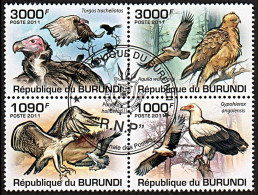 Timbres Thématiques Burundi No 1193/96 Oblitérés Animaux,Oiseaux,Rapaces - Collections