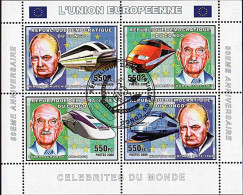 Timbres Thèmatiques Congo No BF 25  Oblitérés Trains,Locomotives - Collezioni