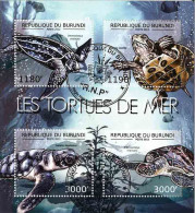 Timbres Thématiques Burundi No 1790/1793 Oblitérés Animaux,Reptiles,Tortues - Verzamelingen