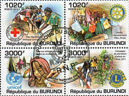 Timbres Thèmatiques Burundi No 1289/1292 Oblitérés Divers - Colecciones