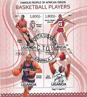 Timbres Thèmatiques Ouganda No 2542/2545 Oblitérés Sports,Basket - Ouganda (1962-...)