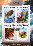 Timbres Thématiques Ouganda No 2578/2581 Oblitérés Animaux,Reptiles,Tortues - Ouganda (1962-...)