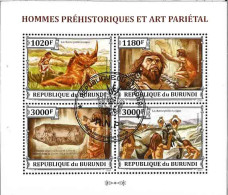 Timbres Thématiques Burundi No 2086/2089 Oblitérés Hommes Préhistoriques,Préhistoire - Collezioni