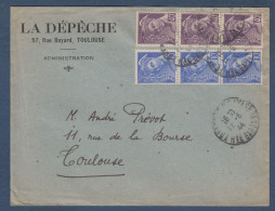 Lettre De Toulouse Affranchie Avec 6 Mercure - 1938-42 Mercure