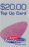 Australia, AU-VOD-REF-0052?, Vodafone, $20 FastFone Top-Up, 2 Scans. - Australie