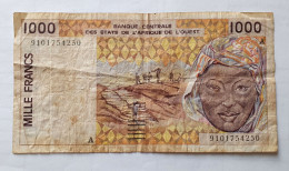 Côte D'Ivoire 1000 FRANCS CFA BCEAO P. 111 Aa  1991 - Elfenbeinküste (Côte D'Ivoire)