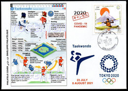 ARGELIA 2021 - Philatelic Cover - Taekwondo Olympics Tokyo 2020 Olympische Olímpicos Olympic JO Martial Arts COVID - Estate 2020 : Tokio