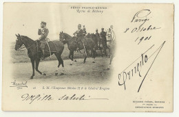 51 - FETES FRANCO RUSSES - REVUE DE BETHENY / S.M. L'EMPEREUR NICOLAS II & LE GENERAL BRUGERE - Bétheny