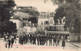 65 - MAULEON _S25488_ La Place De La Croix Blanche - Boucherie Café Du Commerce - Mauleon Barousse